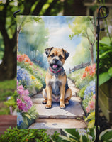 Border Terrier Spring Path Garden Flag