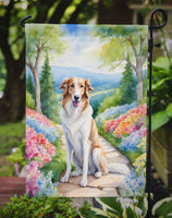 Borzoi Spring Path Garden Flag