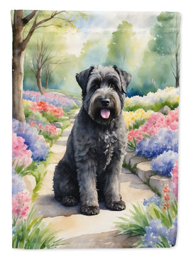 Bouvier des Flandres Spring Path House Flag