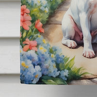 Bull Terrier Spring Path House Flag