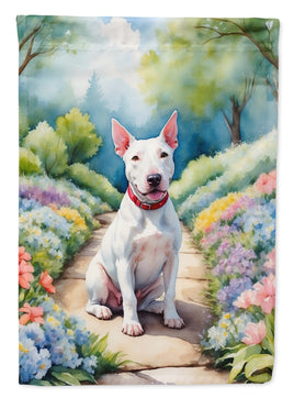 Bull Terrier Spring Path House Flag