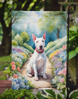 Bull Terrier Spring Path Garden Flag