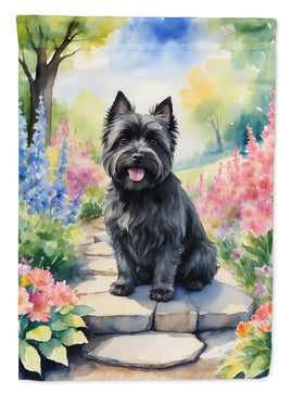 Cairn Terrier Spring Path House Flag