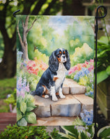 Cavalier Spaniel Spring Path Garden Flag