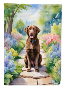 Chesapeake Bay Retriever Spring Path House Flag