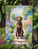 Chesapeake Bay Retriever Spring Path Garden Flag