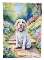 Clumber Spaniel Spring Path House Flag