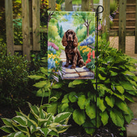 Cocker Spaniel Spring Path Garden Flag