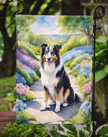 Collie Spring Path Garden Flag