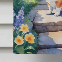 Corgi Spring Path House Flag