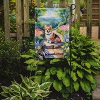 Corgi Spring Path Garden Flag