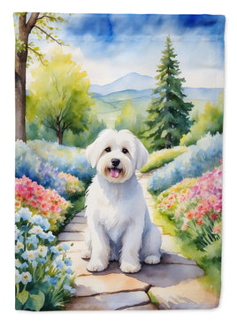 Coton de Tulear Spring Path House Flag