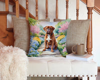 Dogue de Bordeaux Spring Path Throw Pillow