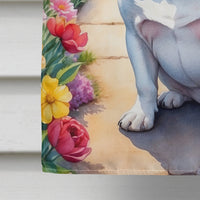 English Bulldog Spring Path House Flag