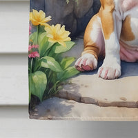 English Bulldog Spring Path House Flag