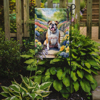 English Bulldog Spring Path Garden Flag