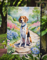 English Foxhound Spring Path Garden Flag