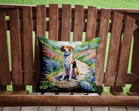 English Foxhound Spring Path Throw Pillow