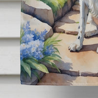 English Setter Spring Path House Flag