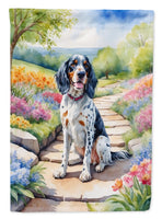 English Setter Spring Path House Flag