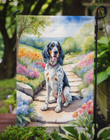 English Setter Spring Path Garden Flag