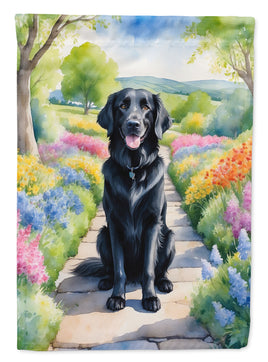 Flat-Coated Retriever Spring Path House Flag