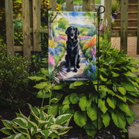 Flat-Coated Retriever Spring Path Garden Flag