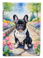 French Bulldog Spring Path House Flag