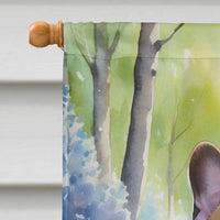 French Bulldog Spring Path House Flag