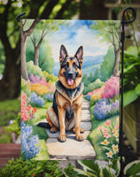 German Shepherd Spring Path Garden Flag