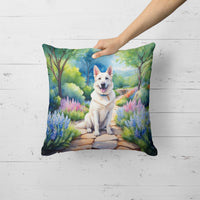 German Shepherd Spring Path Throw Pillow