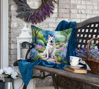 German Shepherd Spring Path Throw Pillow