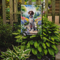 German Shorthaired Pointer Spring Path Garden Flag