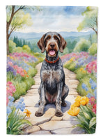 German Wirehaired Pointer Spring Path House Flag