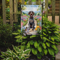 German Wirehaired Pointer Spring Path Garden Flag