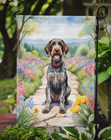 German Wirehaired Pointer Spring Path Garden Flag