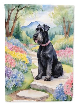 Giant Schnauzer Spring Path House Flag