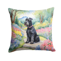 Giant Schnauzer Spring Path Throw Pillow