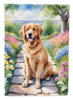 Golden Retriever Spring Path House Flag