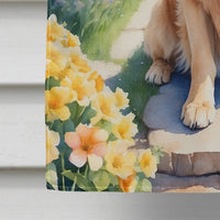 Golden Retriever Spring Path House Flag