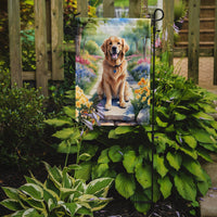 Golden Retriever Spring Path Garden Flag