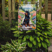 Gordon Setter Spring Path Garden Flag