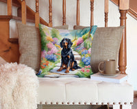 Gordon Setter Spring Path Throw Pillow