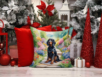 Gordon Setter Spring Path Throw Pillow