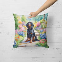 Gordon Setter Spring Path Throw Pillow