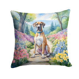 Great Dane Spring Path Throw Pillow