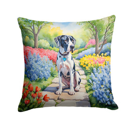 Great Dane Spring Path Throw Pillow