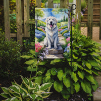 Great Pyrenees Spring Path Garden Flag