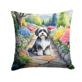 Havanese Spring Path Throw Pillow