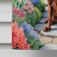 Irish Setter Spring Path House Flag